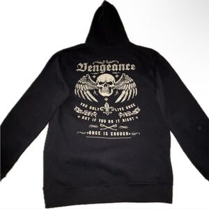 Affliction Black Vengeance Skull Hoodie